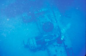 Picture of B24 Bomber on Ocean Floor