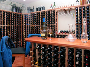 Picture of a wine cellar.